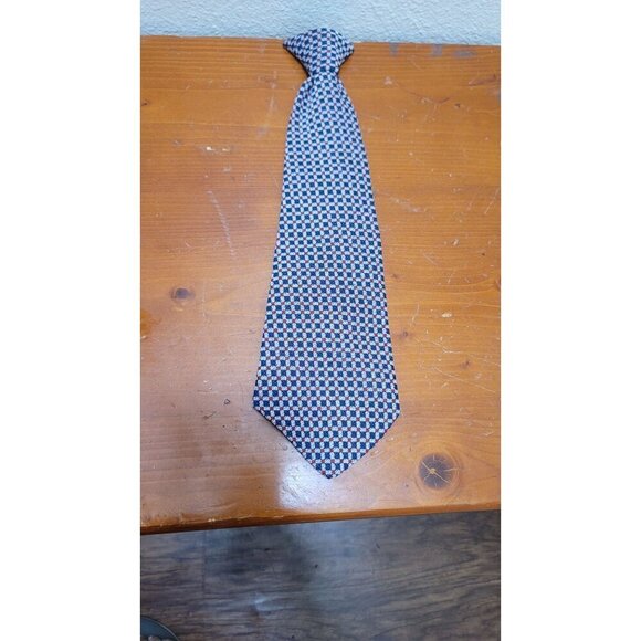 Ties Checkered Pattern Polyester Clip It - Picture 2 of 8